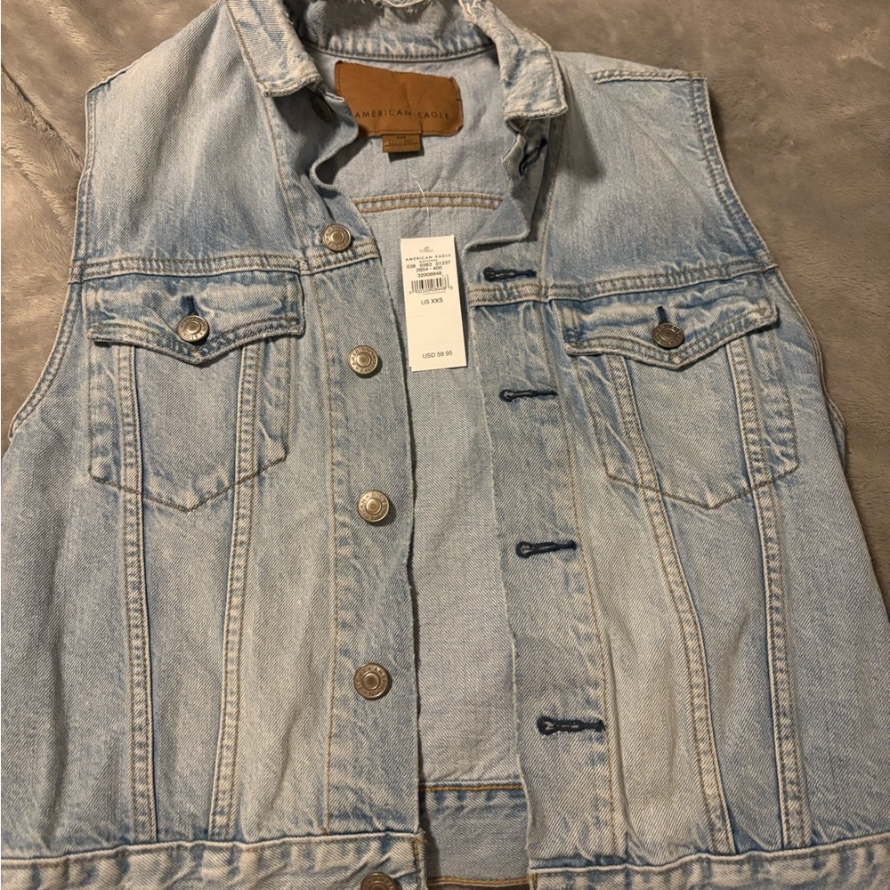 Light Blue Denim Vest